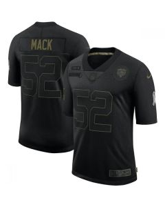 Men's Chicago Bears #52 Khalil Mack 2020 Black Salute To Service Limited Stitched Jersey