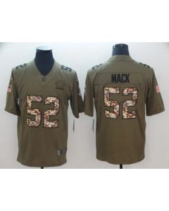 Men's Chicago Bears #52 Khalil Mack Green Salute To Service Limited Stitched NFL Jersey