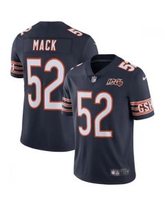 Men's Chicago Bears #52 Khalil Mack Navy 2019 100th Season Limited Stitched NFL Jersey