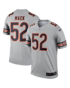 Men's Chicago Bears #52 Khalil Mack Silver Inverted Legend Jersey