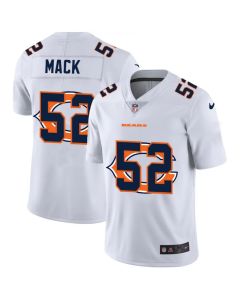 Men's Chicago Bears #52 Khalil Mack White Shadow Logo Limited Stitched Jersey