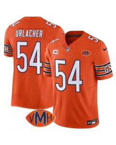 Men's Chicago Bears #54 Brian Urlacher Orange 2025 F.U.S.E. With 4-Star C Patch VMH Patch Vapor Untouchable Limited Stitched Football Jersey