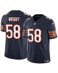 Men's Chicago Bears #58 #58 Darnell Wright Navy 2023 F.U.S.E. Vapor Untouchable Limited Stitched Football Jersey
