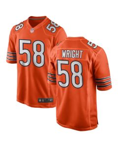 Men's Chicago Bears #58 Darnell Wright Nike Orange Retired Player Alternate Game Jersey (Orange)