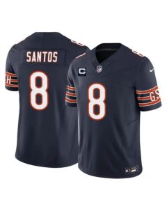 Men's Chicago Bears #8 Cairo Santos Navy 2026 2-Star C Patch Vapor F.U.S.E. Untouchable Limited Jersey