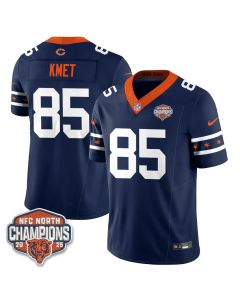 Men's Chicago Bears #85 Cole Kmet Navy 2025 Champions Vapor F.U.S.E. Limited Jersey (Navy)