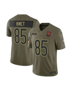 Men's Chicago Bears #85 Cole Kmet Olive 2025 Salute to Service Retired Limited Jersey (Olive)