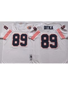 Men's Chicago Bears #89 DITKA White Stitched Jersey