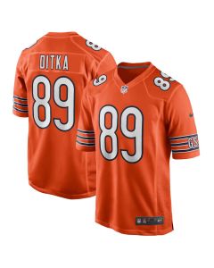 Men's Chicago Bears #89 Mike Ditka Orange Retired Player Alternate Game Jersey