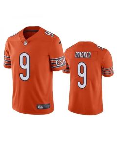 Men's Chicago Bears #9 Jaquan Brisker Vapor Untouchable Orange Stitched Football Jersey