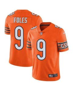 Men's Chicago Bears #9 Nick Foles Orange Vapor Untouchable Limited Stitched Jersey