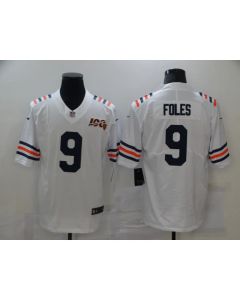 Men's Chicago Bears #9 Nick Foles White 100th Season Vapor Untouchable Limited Stitched Jersey