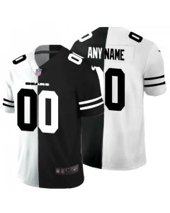 Men's Chicago Bears ACTIVE PLAYER Custom Black & White Split Limited Stitched Jersey