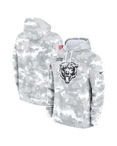 Men's Chicago Bears Arctic Camo 2024 Salute To Service Big & Tall Club Fleece Pullover Hoodie (Camo)