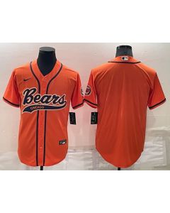 Men's Chicago Bears Blank Orange Stitched Jersey