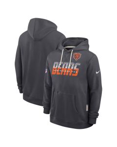 Men's Chicago Bears Charcoal Sideline Standard Issue Top Prospect Dri-FIT Hoodie (Charcoal)