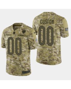 Men's Chicago Bears Customized Camo Salute To Service NFL Stitched Limited Jersey