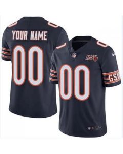 Men's Chicago Bears Customized Navy 2019 100th Season Vapor Untouchable Limited Stitched NFL Jersey
