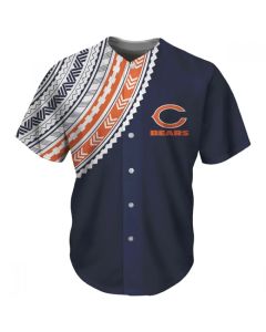 Men's Chicago Bears Navy Baseball Jersey