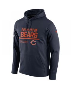 Men's Chicago Bears Navy Circuit Property Of Performance Pullover Hoodie