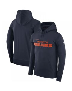 Men's Chicago Bears Navy Sideline Property Of Performance Pullover Hoodie