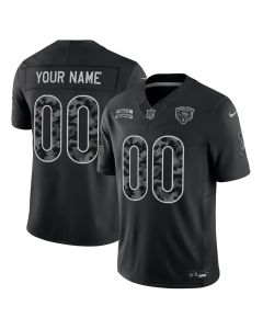 Men's Chicago Bears Nike Black 2026 Salute to Service Vapor F.U.S.E. Limited Custom Jersey