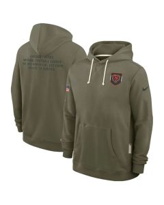 Men's Chicago Bears Olive 2025 Salute to Service Pullover Hoodie (Olive)