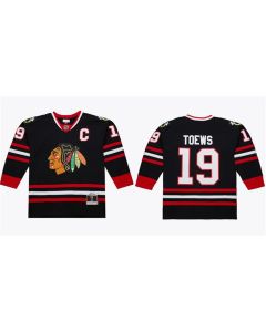 Men's Chicago Blackhawks #19 Jonathan Toews Black 2008/09 Stitched Hockey Jersey