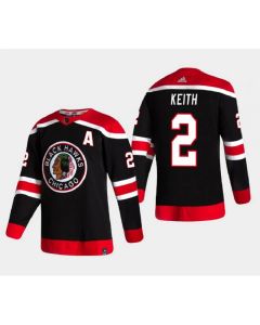Men's Chicago Blackhawks #2 Duncan Keith Black Stitched NHL Jersey