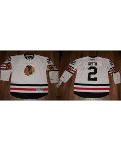 Men's Chicago Blackhawks #2 Duncan Keith White Stitched Hockey Jersey