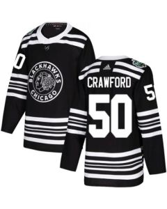 Men's Chicago Blackhawks #50 Corey Crawford Black 2019 Winter Classic Stitched NHL Jersey