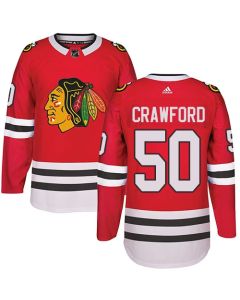 Men's Chicago Blackhawks #50 Corey Crawford Red Stitched NHL Jersey