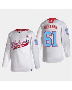 Men's Chicago Blackhawks #61 Riley Stillman 2022 Community Night White Stitched Jersey