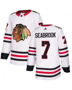 Men's Chicago Blackhawks #7 Brent Seabrook White Stitched NHL Jersey