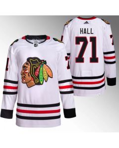 Men's Chicago Blackhawks #71 Taylor Hall White Stitched Hockey Jersey