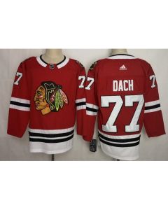 Men's Chicago Blackhawks #77 Kirby Dach Red Throwback CCM Stitched NHL Jersey