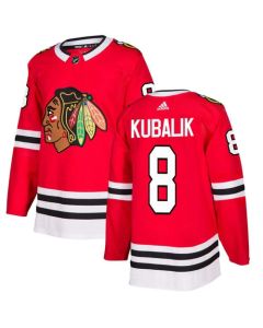 Men's Chicago Blackhawks #8 Dominik Kubalik Red Stitched NHL Jersey