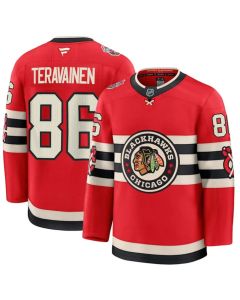 Men's Chicago Blackhawks #86 Teuvo Teravainen Red 2024-25 Winter Classic Stitched Hockey Jersey
