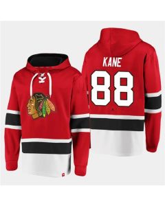 Men's Chicago Blackhawks #88 Patrick Kane Red All Stitched Sweatshirt Hoodie