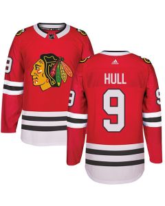 Men's Chicago Blackhawks #9 Bobby Hull Red Throwback CCM Stitched NHL Jersey