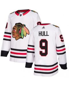 Men's Chicago Blackhawks #9 Bobby Hull White Stitched NHL Jersey
