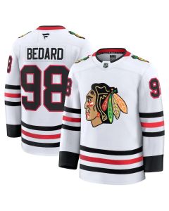 Men's Chicago Blackhawks #98 Connor Bedard White Stitched Hockey Jersey