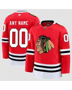 Men's Chicago Blackhawks Active Player Custom Red 2024-25 Home Stitched Hockey Jersey (Red)