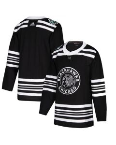 Men's Chicago Blackhawks Black Blank 2019 Winter Classic Stitched NHL Jersey