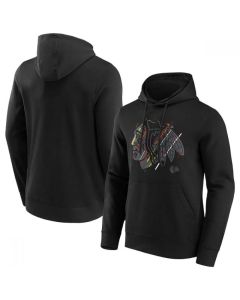 Men's Chicago Blackhawks Black Etch Hoodie