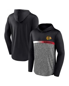 Men's Chicago Blackhawks Black Podium Defender Pullover Hoodie