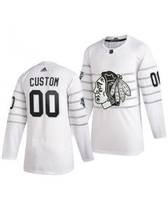 Men's Chicago Blackhawks Custom 2020 White All Star Stitched Jersey