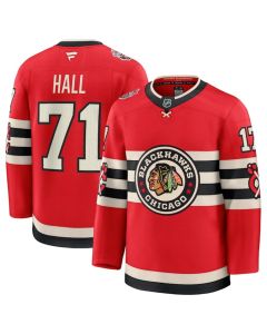 Men's Chicago Blackhawks Custom Red 2024-25 Winter Classic Stitched Hockey Jersey