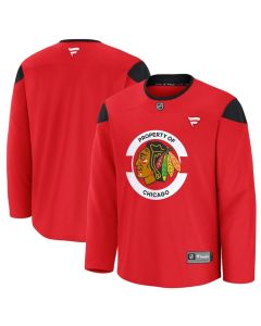 Men's Chicago Blackhawks Red 2024-25 Team Practice Stitched Hockey Jersey