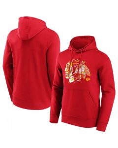 Men's Chicago Blackhawks Red Marble Hoodie